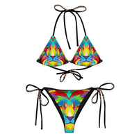 Porchgirlz Logo Print  string bikini