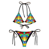 Porchgirlz Logo Print  string bikini