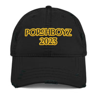 PORCHBOYZ "YELLOW" EMBROIDERED Distressed Dad Hat