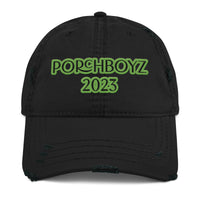 PORCHBOYZ "GREEN" EMBROIDERED Distressed Dad Hat