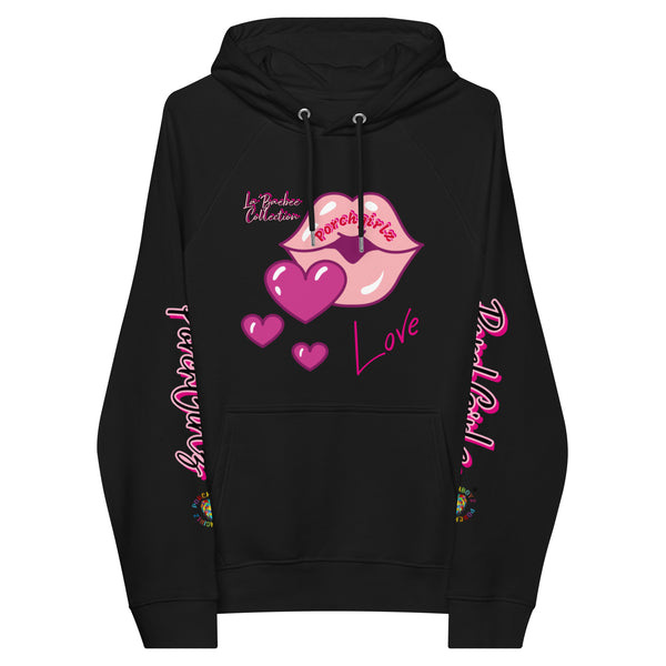 Porchgirlz "La'Baebee" Collection Unisex eco raglan hoodie