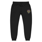 Embroidered "LOGO" fleece sweatpants