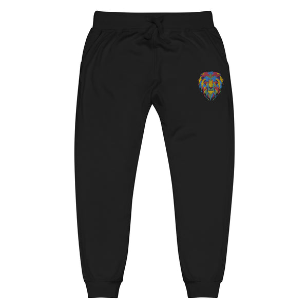 Embroidered "LOGO" fleece sweatpants