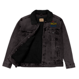 Porchboyz Multi Colored Unisex denim sherpa jacket