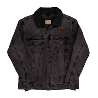 PorchBoyz Embroidered Unisex denim sherpa jacket