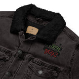 PorchBoyz Embroidered Unisex denim sherpa jacket