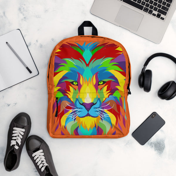 Orange Lion Backpack