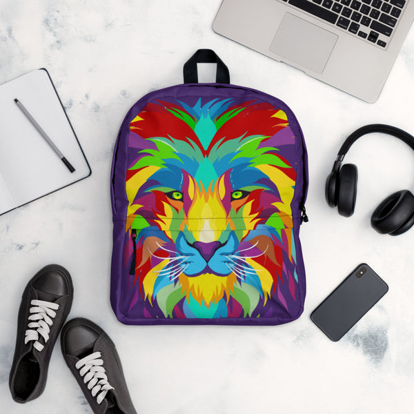 Purple Lion Backpack