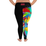 Black Porchgirlz All-Over Print Plus Size Leggings