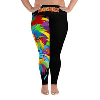 Black Porchgirlz All-Over Print Plus Size Leggings