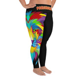 Black Porchgirlz All-Over Print Plus Size Leggings