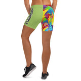 Porchgirlz Lion Green Biker Shorts