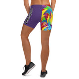 Porchgirlz Lion Purple Biker Shorts