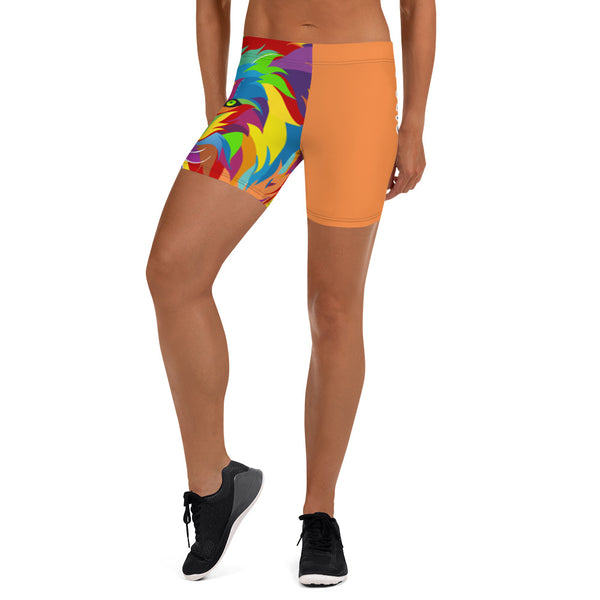 Porchgirlz Lion Orange Biker Shorts