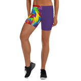 Porchgirlz Lion Purple Biker Shorts