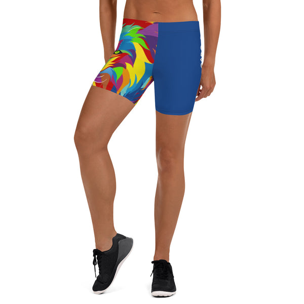 Porchgirlz Lion Dark Cerulean Biker Shorts