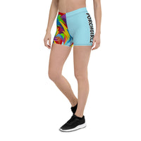 Porchgirlz Lion Baby Blue Biker Shorts