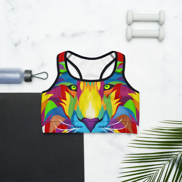 Porchgirlz Lion Face Sports bra