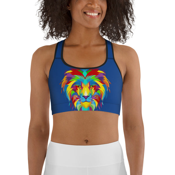 Dark Cerulean Sports bra
