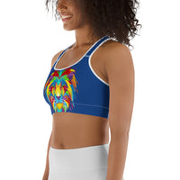 Dark Cerulean Sports bra