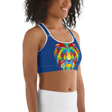 Dark Cerulean Sports bra