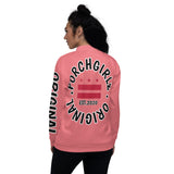 Porchgirlz Dark Pink Unisex Bomber Jacket