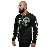 Black Porchboyz Classic All-Over Print Unisex Bomber Jacket