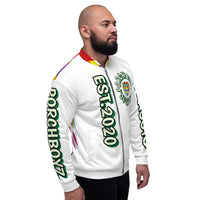 White Porchboyz Classic All-Over Print Unisex Bomber Jacket