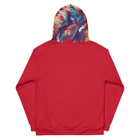 Red Porchboyz Elephant Print Unisex Hoodie