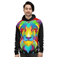 Porchboyz and Porchgirlz Lion Unisex  Black All-Over Print HOODIE