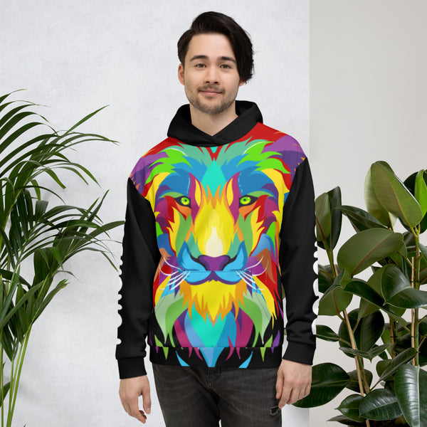 Black Porchboyz Lion Unisex All-Over Print HOODIE