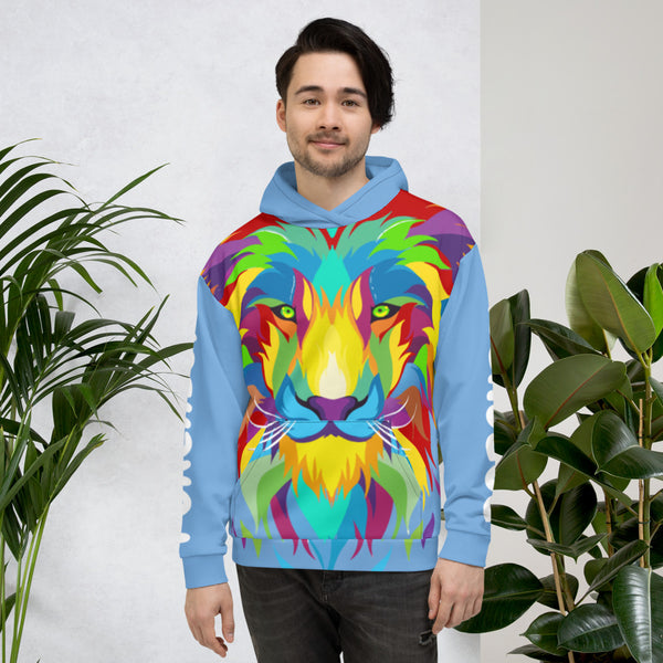 Blue Porchboyz Lion Unisex All-Over Print HOODIE