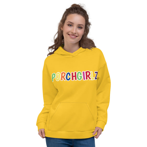 Yellow Porchgirlz Multicolor Unisex Hoodie