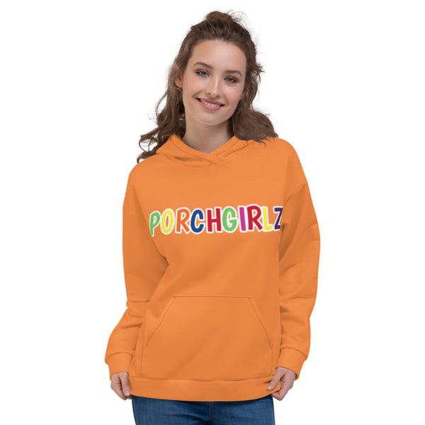 Orange Porchgirlz Multicolor Unisex Hoodie