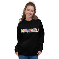 Black Porchgirlz Multicolor Unisex Hoodie