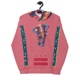 Pink Porchboyz Elephant Print Unisex Hoodie