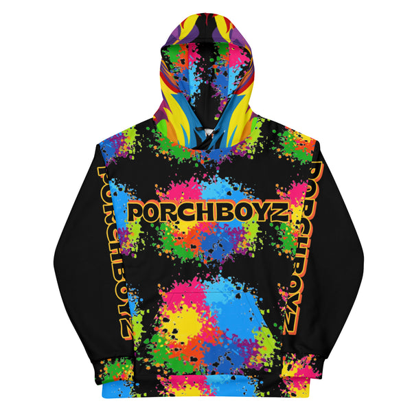 PORCHBOYZ PAINT SPLATTER(BLK)Unisex Hoodie