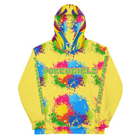 PPRCHGIRLZ (YELLOW) PAINT SPLATTER Unisex Hoodie