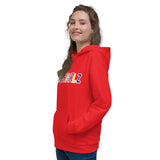 Red Porchgirlz Multicolor Unisex Hoodie