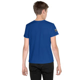 Blue Unisex Youth crew neck t-shirt