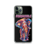 Pink Porchgirlz Elephant iPhone Case