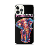 Pink Porchgirlz Elephant iPhone Case