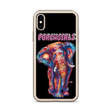 Pink Porchgirlz Elephant iPhone Case