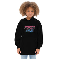 PORCHGIRLZ(BLK/PNK/SKY BLUE) Kids fleece hoodie