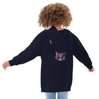 PORCHGIRLZ(BLK/PNK/SKY BLUE) Kids fleece hoodie