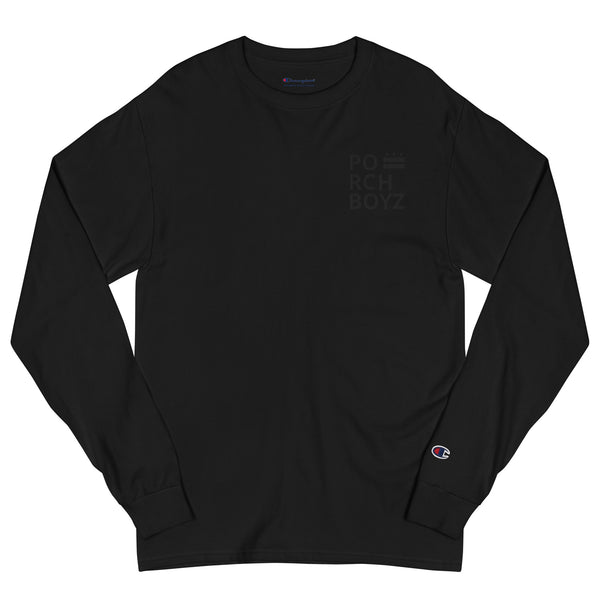 PORCHBOYZ BLACKOUT COLLECTION Men's Champion Long Sleeve Shirt