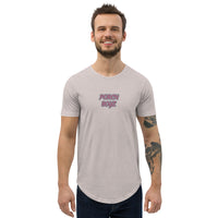 PORCHBOYZ Breast Cancer Awareness Men's Curved Hem T-Shirt