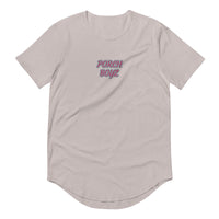 PORCHBOYZ BREAST CANCER AWARENESS Men's Curved Hem T-Shirt