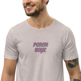 PORCHBOYZ Breast Cancer Awareness Men's Curved Hem T-Shirt