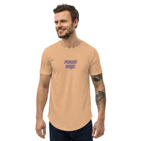 PORCHBOYZ Breast Cancer Awareness Men's Curved Hem T-Shirt